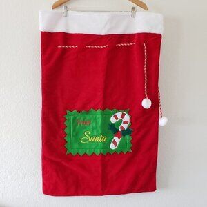 Reusable - XL Santa Material Bag Sack With Tie Closure 36"x23.5" Christmas